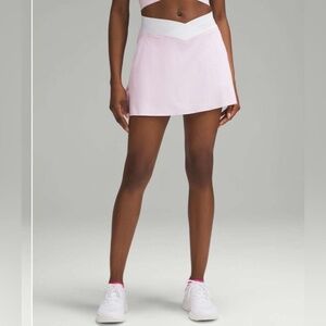 Lululemon V Waist Pink Mid Rise Tennis‎ Skirt Size 14